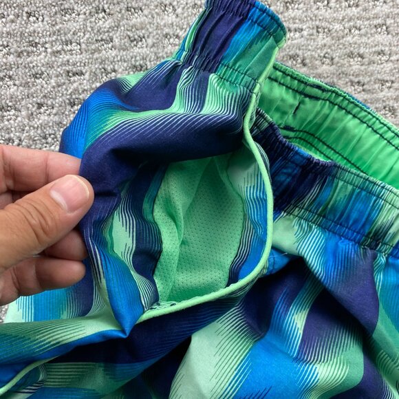 Vintage Nike Swim Trunks Boys Large L 11-13 YRS Blue Green Athletic Shorts - Picture 6 of 13